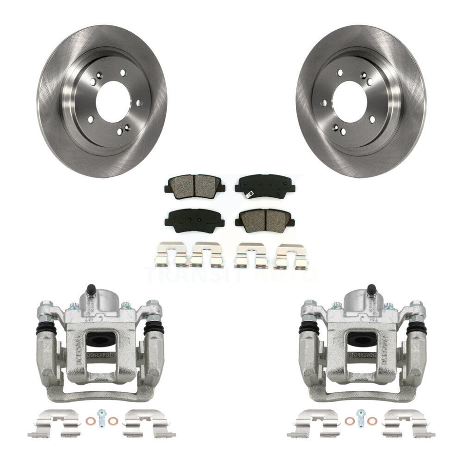Rear Disc Brake Caliper Rotors And Semi-Metallic Pads Kit For Hyundai Sonata KC8-100413S