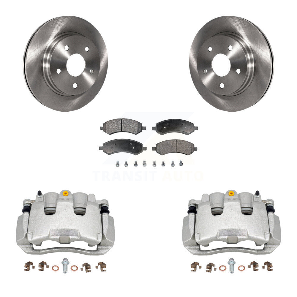 Front Disc Brake Caliper Rotors And Ceramic Pads Kit For Ram 1500 Classic Dodge KC8-100413T