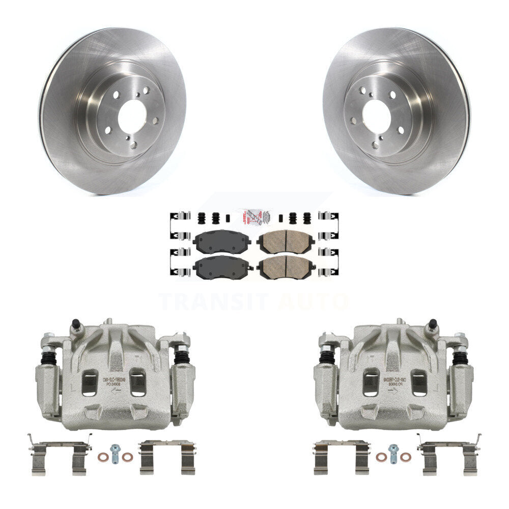 Front Brake Caliper Rotors Ceramic Pad Kit For 2012 Subaru Legacy 2.5L with Turbocharged KC8-100414N