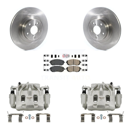 Front Brake Caliper Rotors Ceramic Pad Kit For 2012 Subaru Legacy 2.5L with Turbocharged KC8-100414N