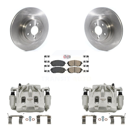 Front Brake Caliper Rotors Ceramic Pad Kit For 2012 Subaru Legacy 2.5L with Turbocharged KC8-100415N