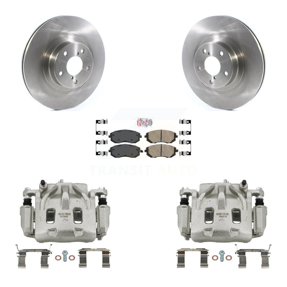 Front Brake Caliper Rotors Ceramic Pad Kit For 2012 Subaru Legacy 2.5L with Turbocharged KC8-100415N