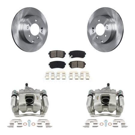 Rear Disc Brake Caliper Rotors And Semi-Metallic Pads Kit For Hyundai Tucson KC8-100417S