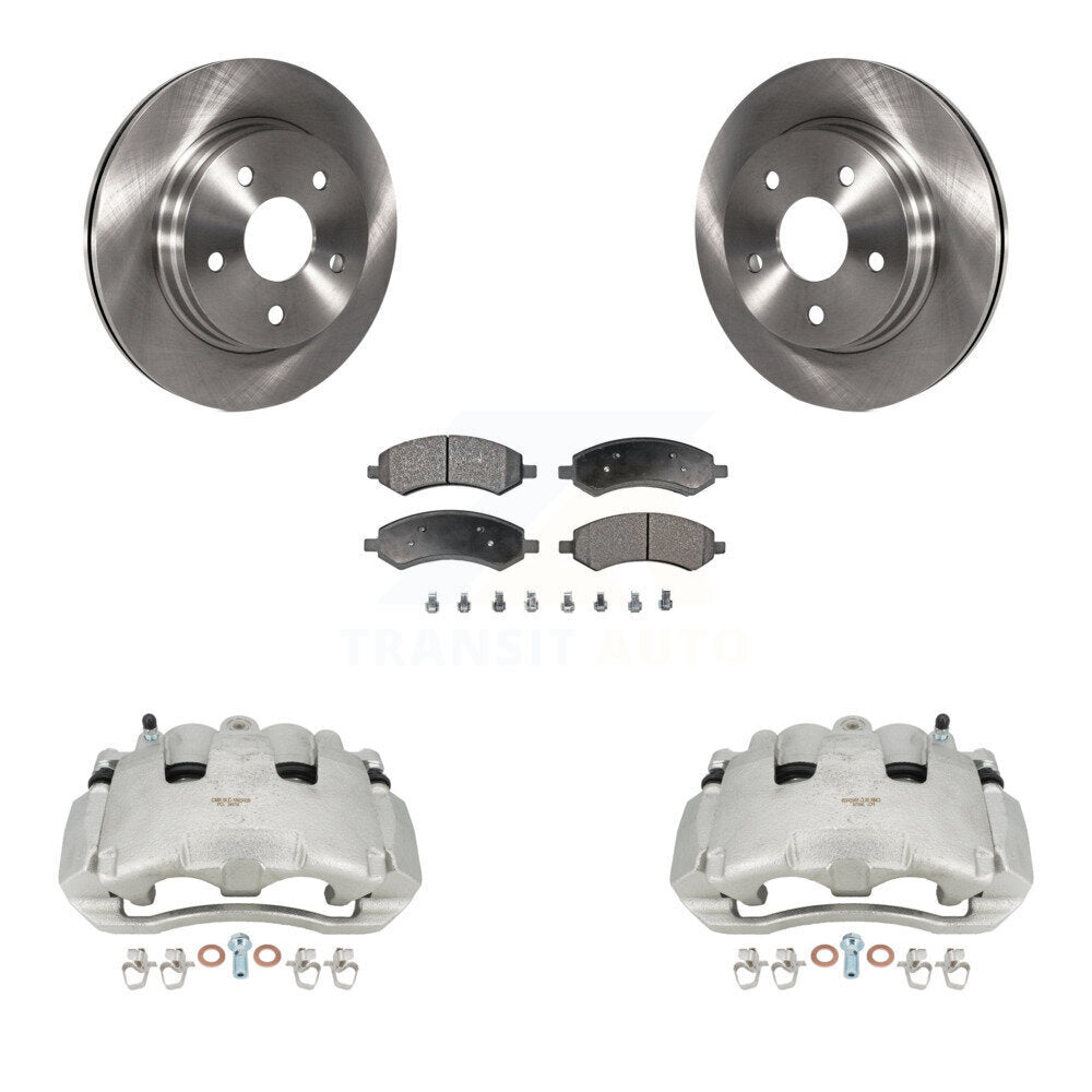 Front Disc Brake Caliper Rotors And Ceramic Pads Kit For Dodge Ram 1500 KC8-100417T by Transit Auto