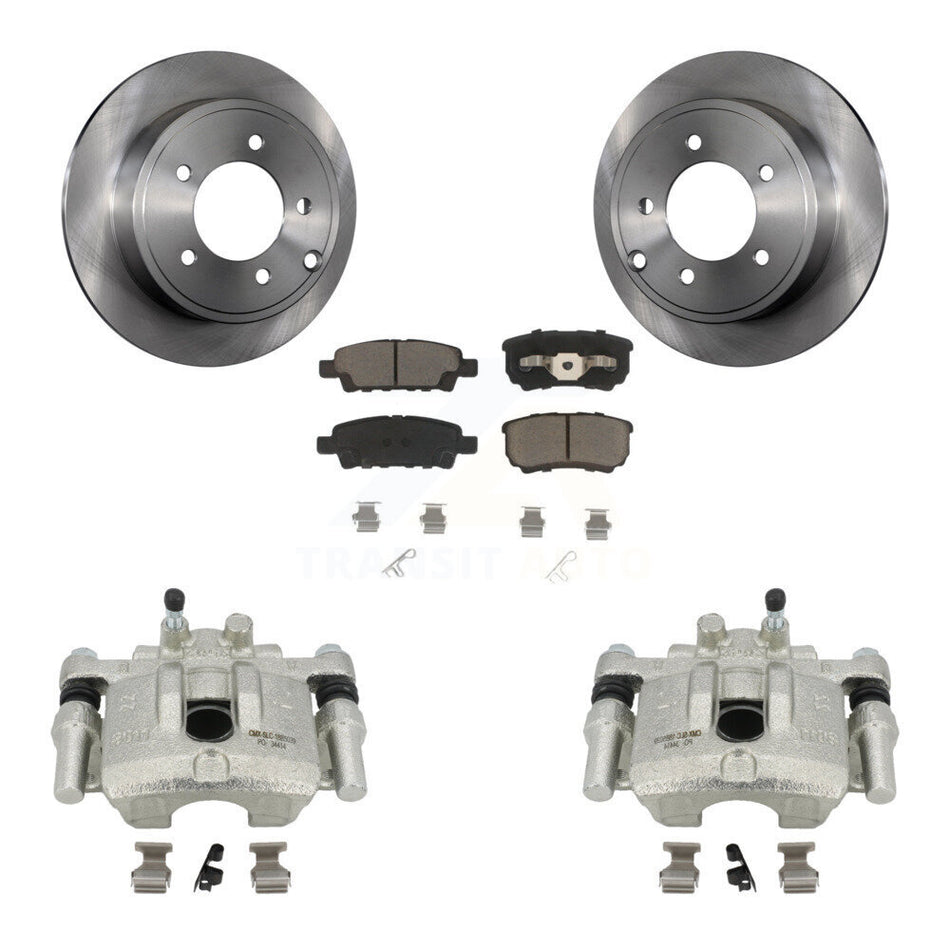 Rear Disc Brake Caliper Rotors And Ceramic Pads Kit For Jeep Dodge Patriot Chrysler Compass Avenger 200 Caliber Sebring Mitsubishi Lancer KC8-100418C