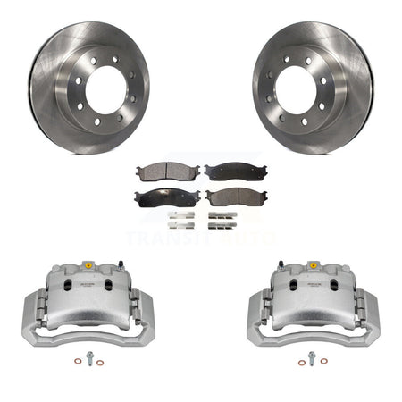 Front Disc Brake Caliper Rotors And Ceramic Pads Kit For Dodge Ram 1500 3500 2500 KC8-100418T