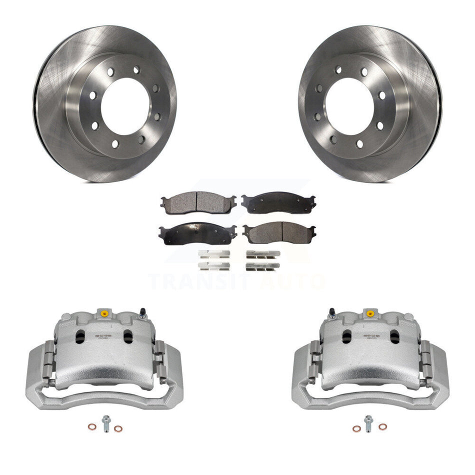 Front Disc Brake Caliper Rotors And Ceramic Pads Kit For Dodge Ram 1500 3500 2500 KC8-100418T