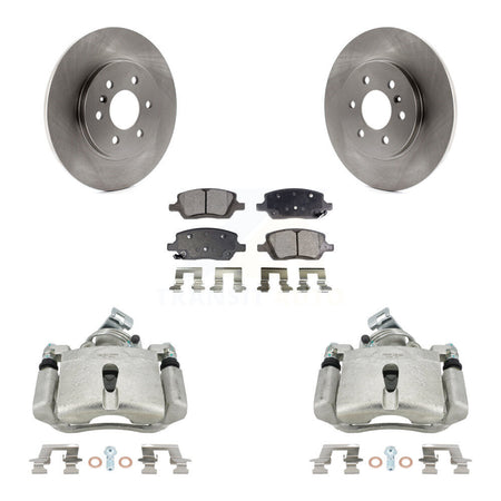 Rear Disc Brake Caliper Rotors And Semi-Metallic Pads Kit For Chevrolet Uplander Pontiac Montana Buick Terraza Saturn Relay KC8-100419P by Transit Auto