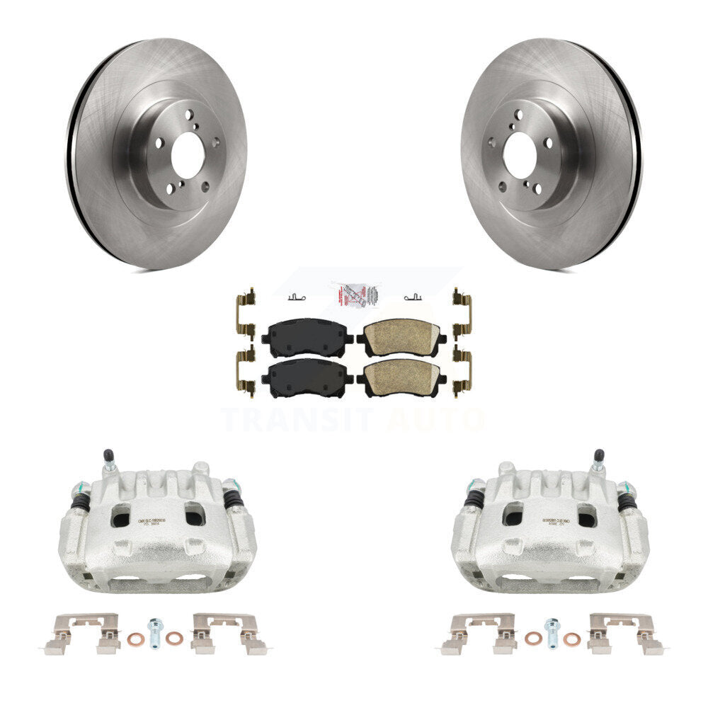 Front Disc Brake Caliper Rotors And Ceramic Pad Kit For 2003 Subaru Impreza WRX To 06 02 KC8-100420N