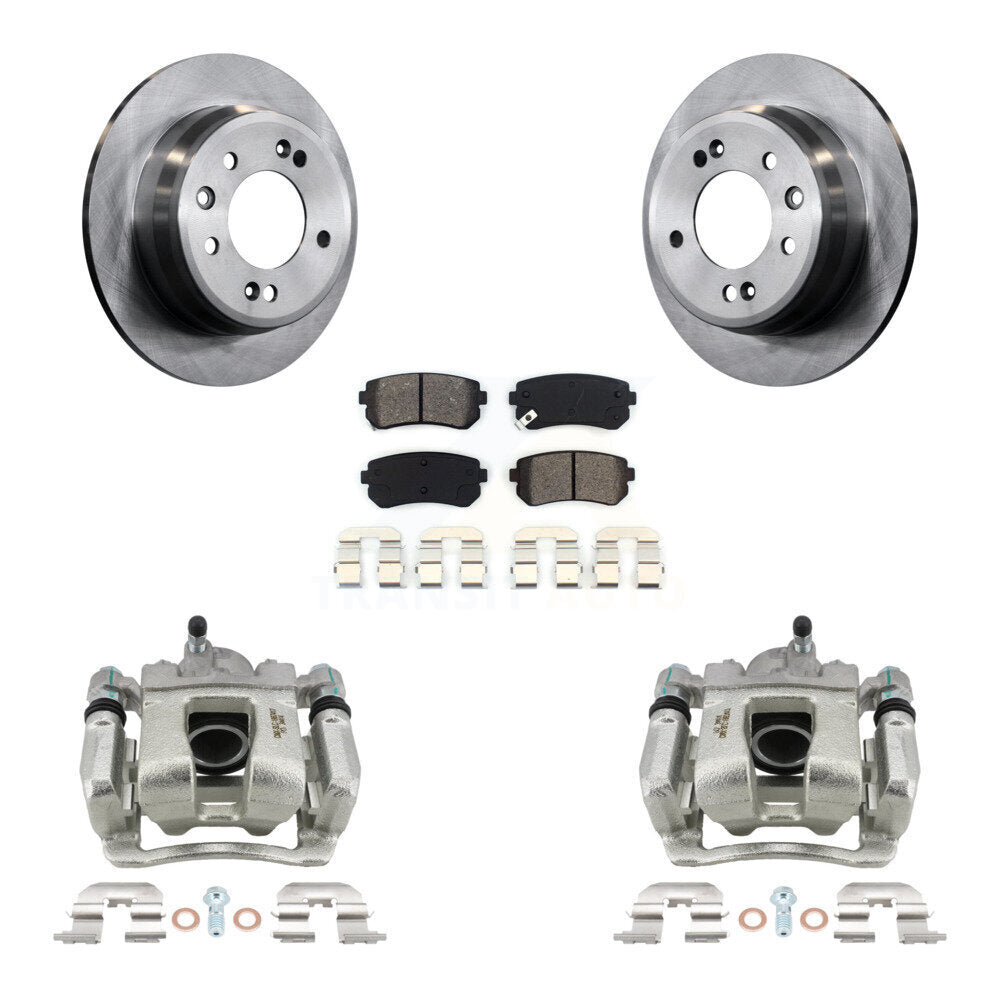 Rear Brake Caliper Rotor & Semi-Metallic Pad Kit For 2016 Kia Sportage FWD From 12 10 15 KC8-100420S