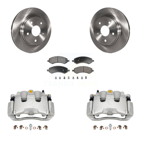 Front Brake Caliper Rotor And Ceramic Pad Kit For 2007-2009 Chrysler Aspen Dodge Durango KC8-100420T