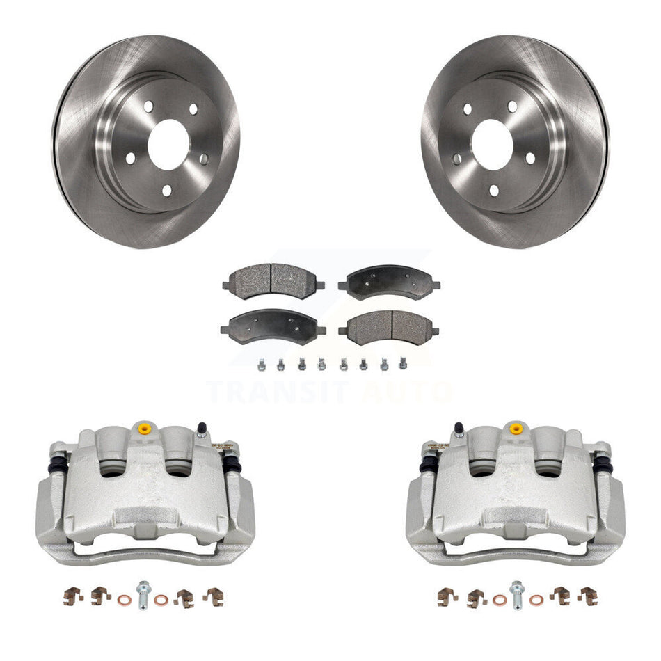 Front Brake Caliper Rotor And Ceramic Pad Kit For 2007-2009 Chrysler Aspen Dodge Durango KC8-100420T