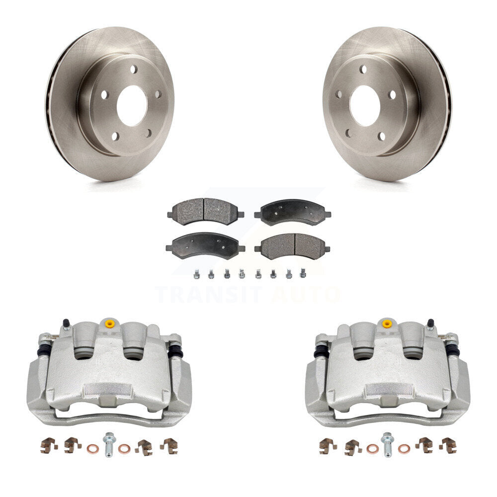 Front Disc Brake Caliper Rotors And Ceramic Pads Kit For Dakota Dodge Ram KC8-100421T
