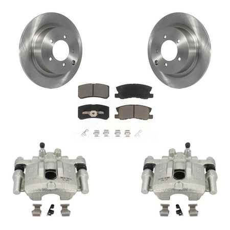 Rear Disc Brake Caliper Rotors And Ceramic Pads Kit For Dodge Caliber Mitsubishi Lancer KC8-100422C by Transit Auto