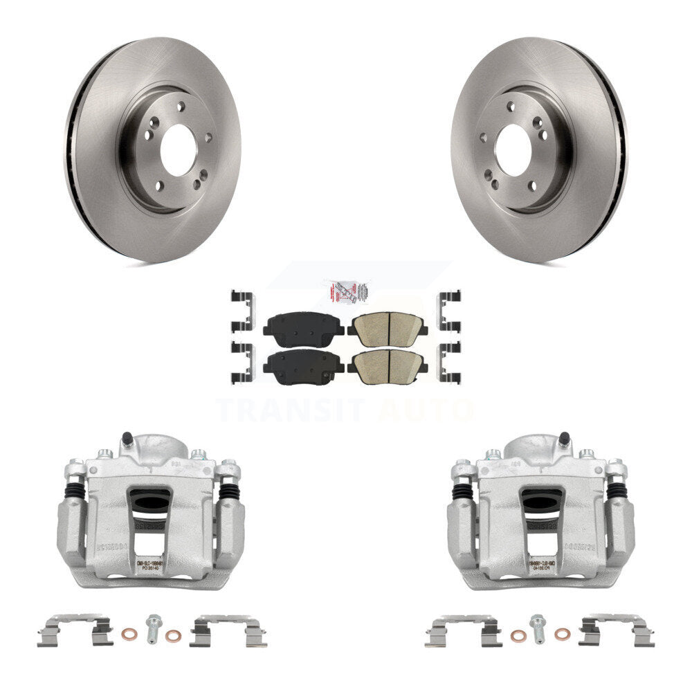 Front Disc Brake Caliper Rotors And Ceramic Pads Kit For Hyundai Sonata Kia Optima KC8-100423N