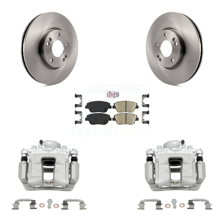 Front Disc Brake Caliper Rotors And Ceramic Pads Kit For Hyundai Sonata Kia Optima KC8-100423N
