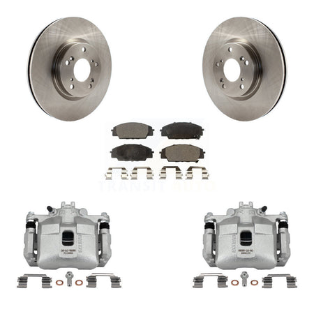 Front Disc Brake Caliper Rotors And Ceramic Pads Kit For 2002-2006 Acura RSX Type-S KC8-100424T
