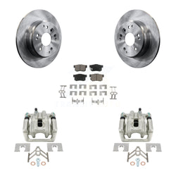 Rear Disc Brake Caliper Rotors And Ceramic Pads Kit For Acura TL Honda Element KC8-100425C