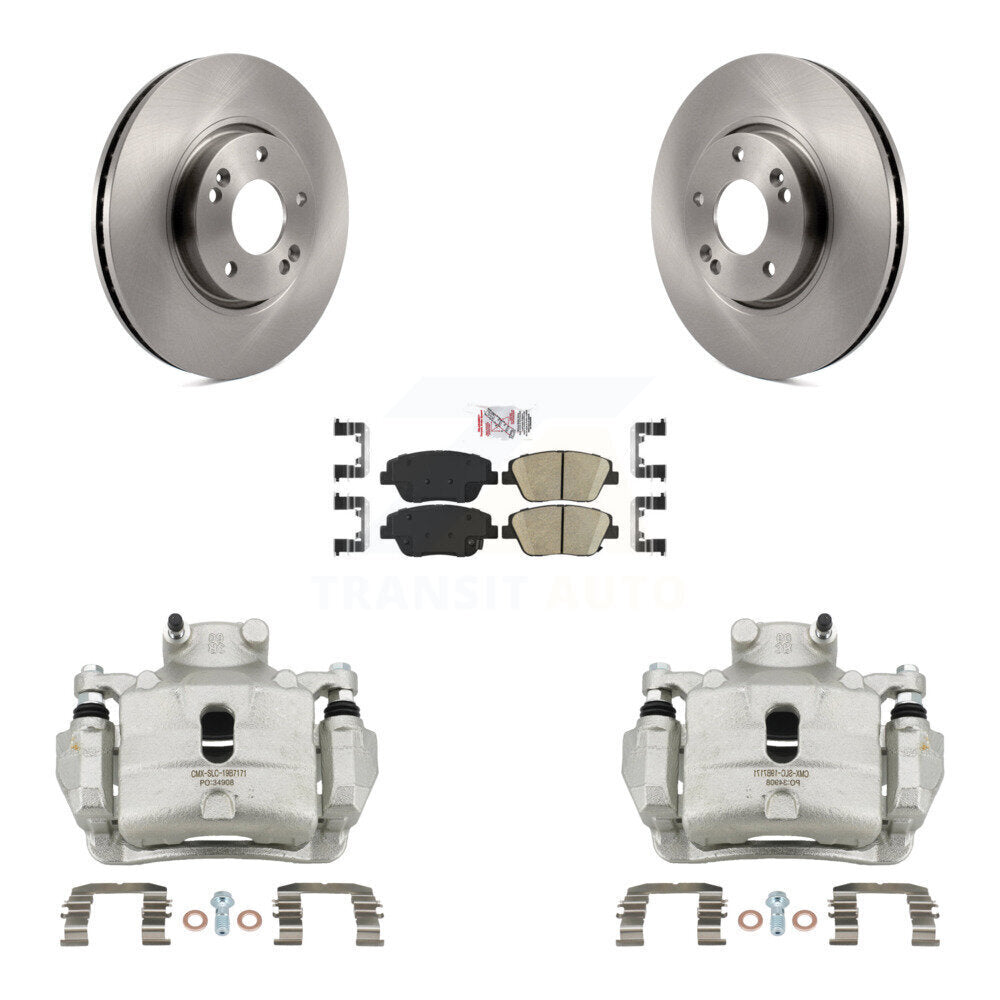 Front Disc Brake Caliper Rotors And Ceramic Pads Kit For 2014 Hyundai Sonata 2.0L KC8-100425N