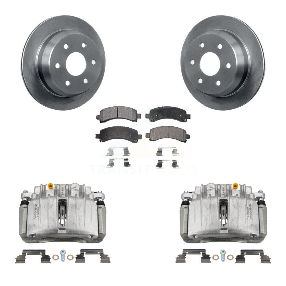 Rear Brake Caliper Rotor And Semi-Metallic Pad Kit For 2002 Chevrolet Avalanche 1500 4WD KC8-100425P