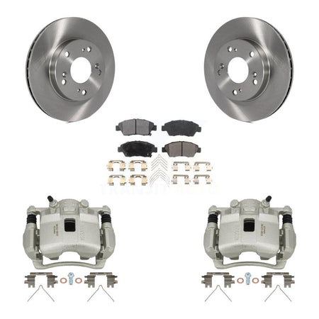 Front Disc Brake Caliper Rotors And Ceramic Pads Kit For Honda Civic Acura RSX KC8-100425T