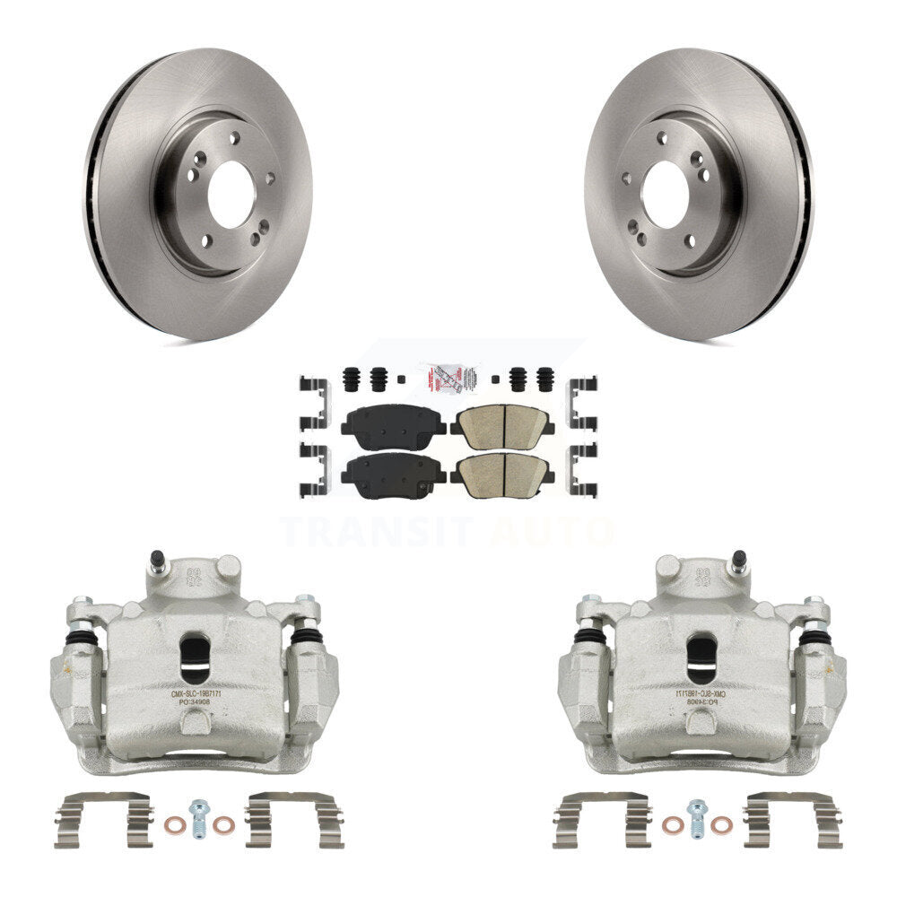 Front Disc Brake Caliper Rotors And Ceramic Pads Kit For 2014 Hyundai Sonata 2.0L KC8-100426N