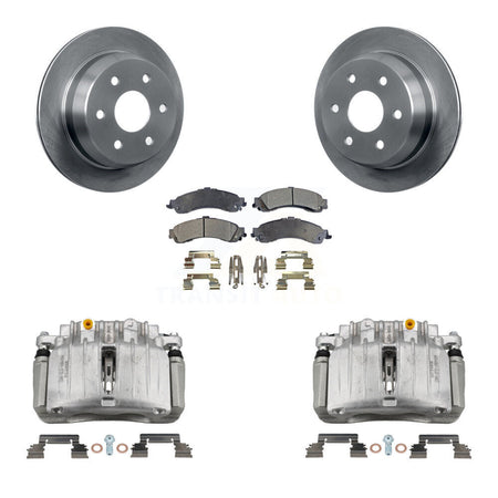 Rear Disc Brake Caliper Rotor Semi-Metallic Pad Kit For 2002 Chevrolet Suburban 1500 4WD KC8-100426P
