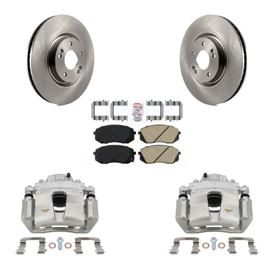 Front Brake Caliper Rotor Ceramic Pad Kit For Hyundai Sonata With Electric Parking KC8-100427N