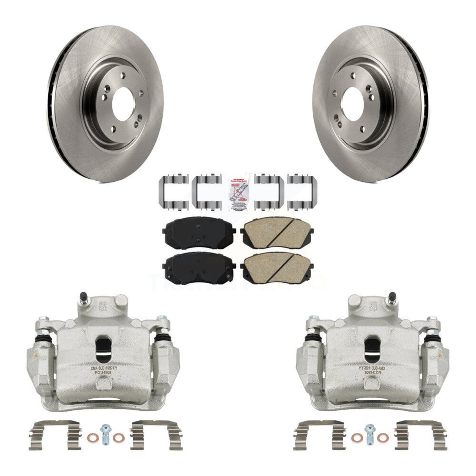 Front Brake Caliper Rotor Ceramic Pad Kit For Hyundai Sonata With Electric Parking KC8-100428N