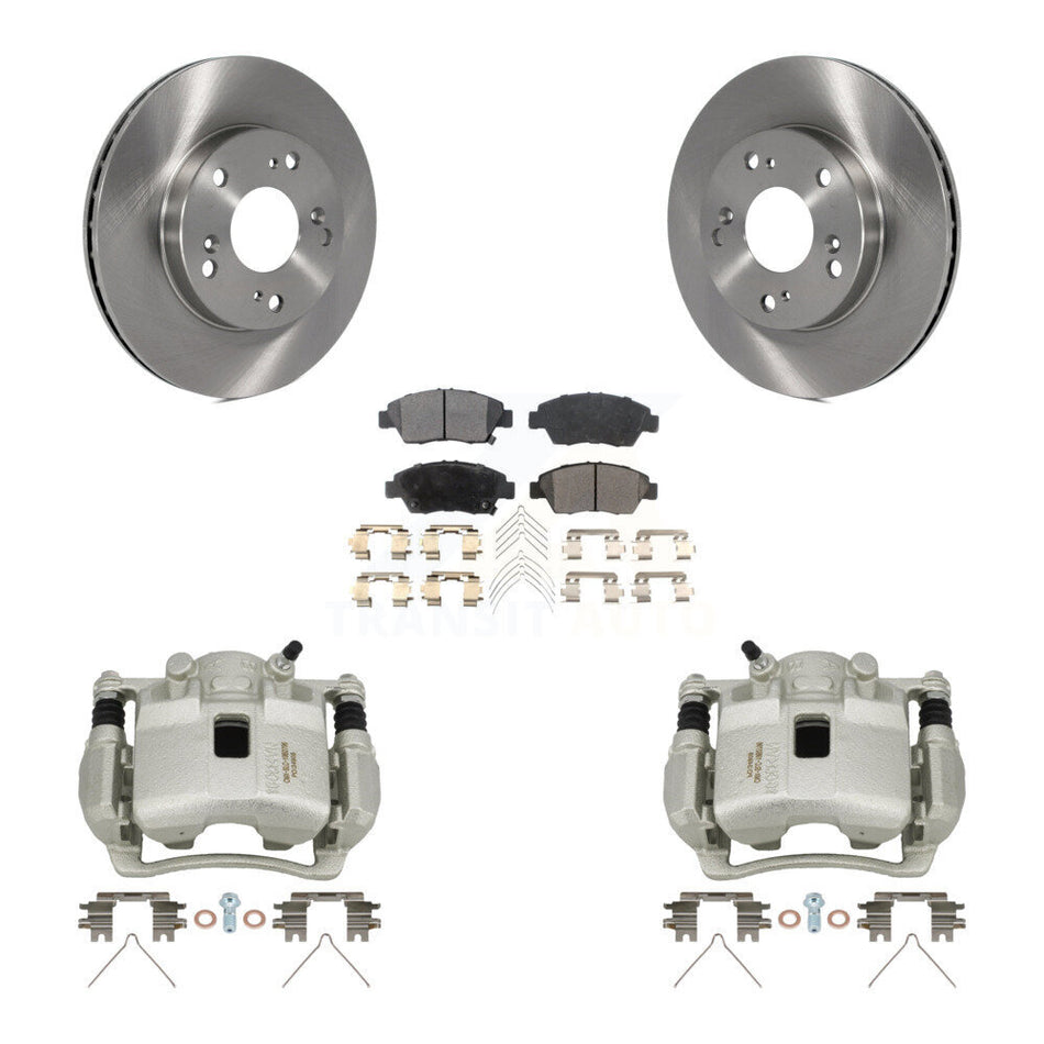 Front Disc Brake Caliper Rotors And Ceramic Pads Kit For Honda Civic KC8-100428T