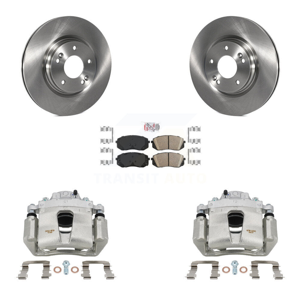 Front Brake Caliper Rotor Ceramic Pad Kit For Hyundai Sonata Kia Kona Electric Optima EV KC8-100429N