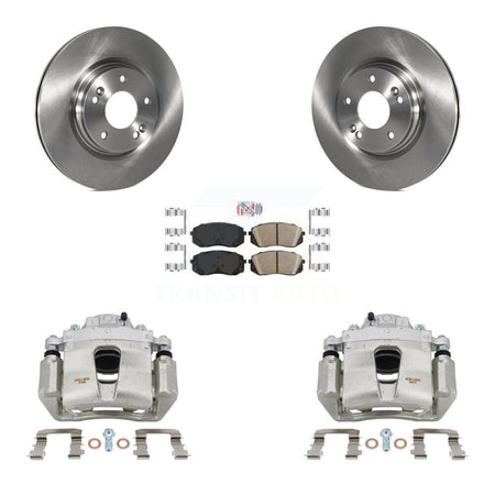 Front Brake Caliper Rotor Ceramic Pad Kit For Hyundai Sonata Kia Kona Electric Optima EV KC8-100429N