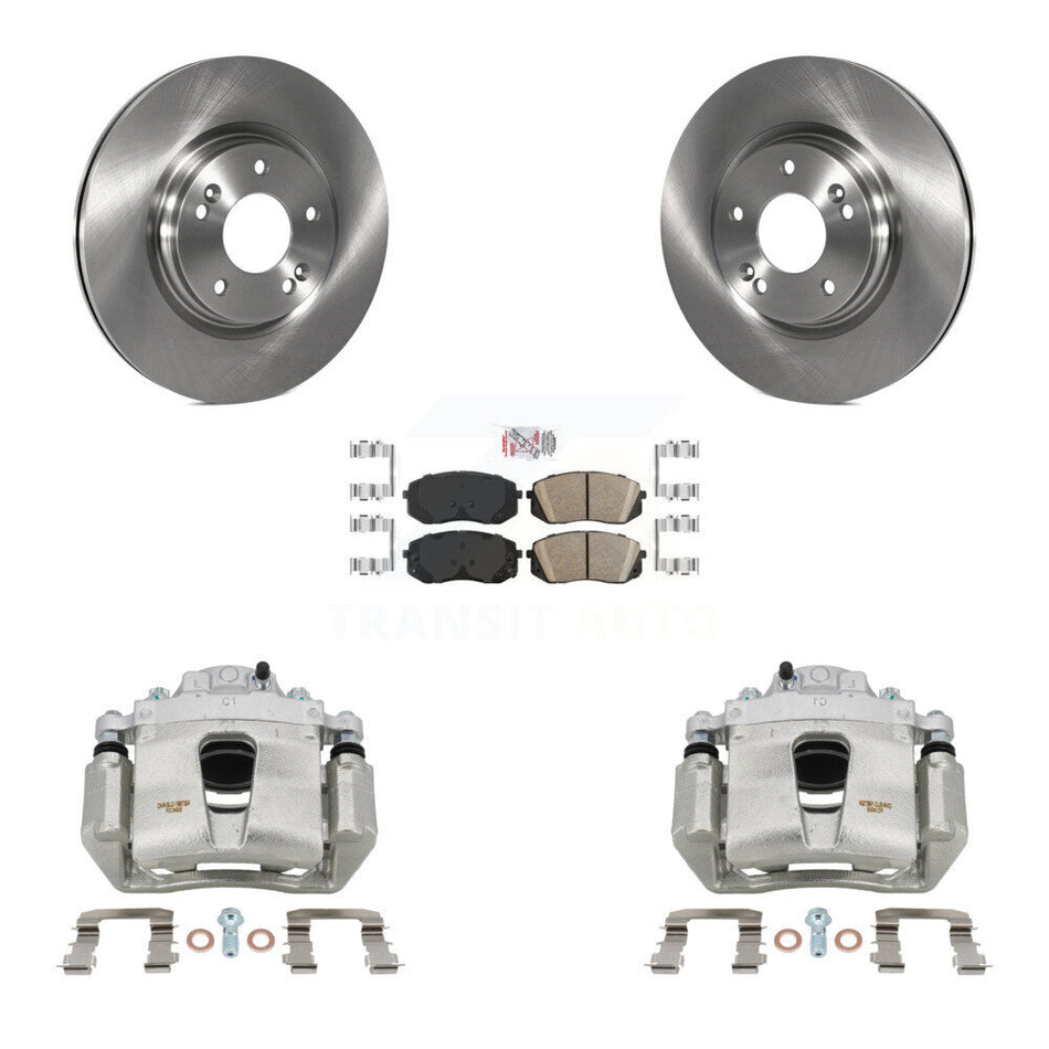 Front Brake Caliper Rotor Ceramic Pad Kit For Hyundai Sonata Kia Kona Electric Optima EV KC8-100429N