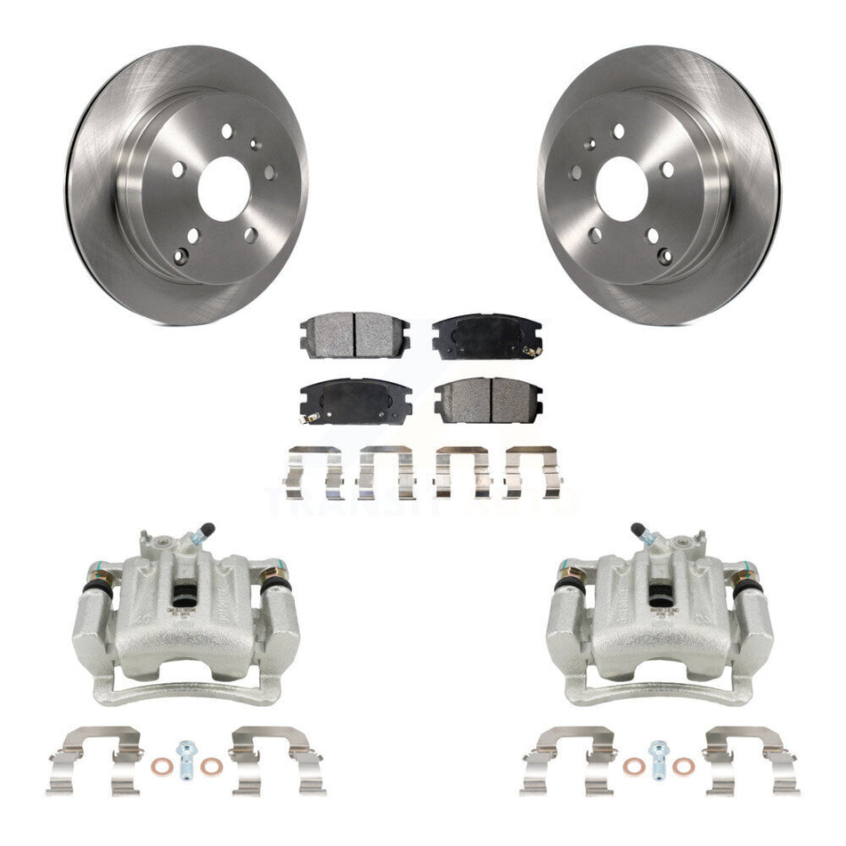 Rear Disc Brake Caliper Rotors & Semi-Metallic Pad Kit For Chevrolet Equinox GMC Terrain KC8-100429P
