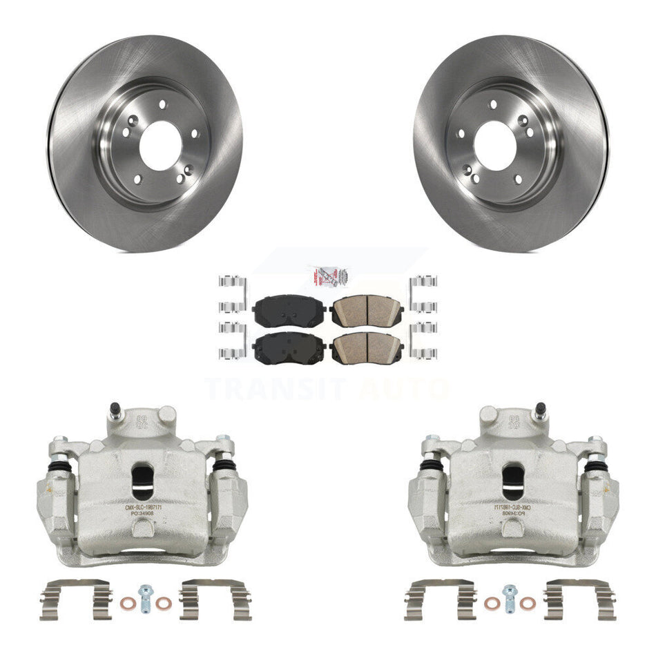 Front Brake Caliper Rotor & Ceramic Pad Kit For Hyundai Sonata 2.4L/2.0L with GAS engine KC8-100430N