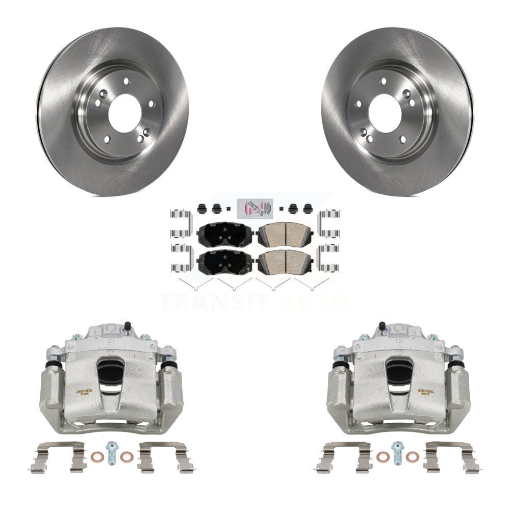 Front Brake Caliper Rotor Ceramic Pad Kit For Hyundai Sonata Kia Kona Electric Optima EV KC8-100431N