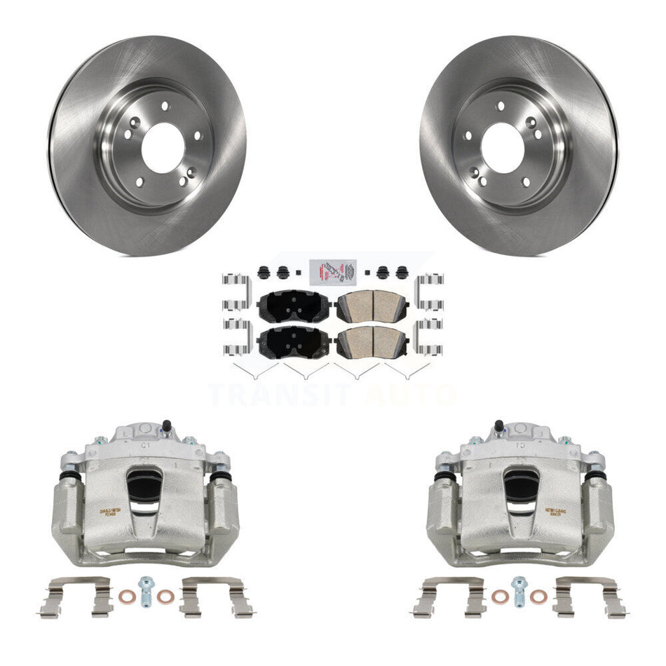 Front Brake Caliper Rotor Ceramic Pad Kit For Hyundai Sonata Kia Kona Electric Optima EV KC8-100431N