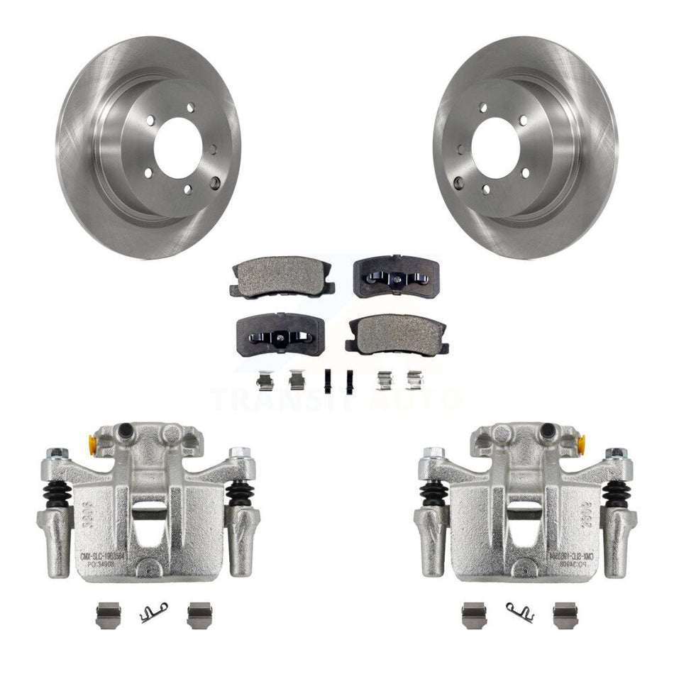 Rear Disc Brake Caliper Rotors And Semi-Metallic Pads Kit For Mitsubishi Outlander KC8-100431P