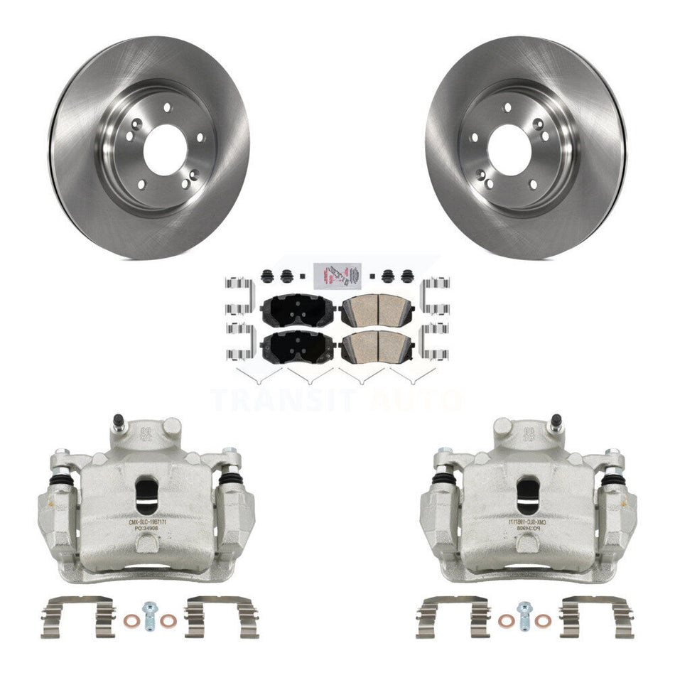 Front Brake Caliper Rotor & Ceramic Pad Kit For Hyundai Sonata 2.4L/2.0L with GAS engine KC8-100432N