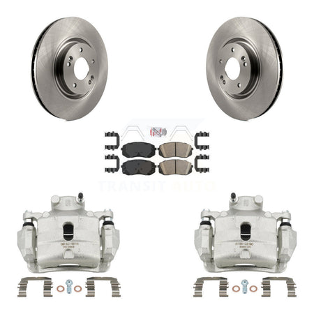 Front Disc Brake Caliper Rotors And Ceramic Pads Kit For Hyundai Sonata Kia Optima KC8-100433N