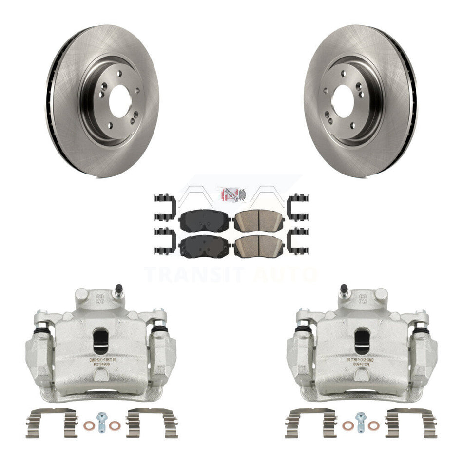 Front Disc Brake Caliper Rotors And Ceramic Pads Kit For Hyundai Sonata Kia Optima KC8-100433N