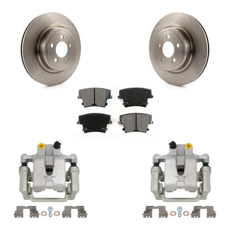 Rear Brake Caliper Rotor And Semi-Metallic Pad Kit For Dodge Charger With Police Package KC8-100433S