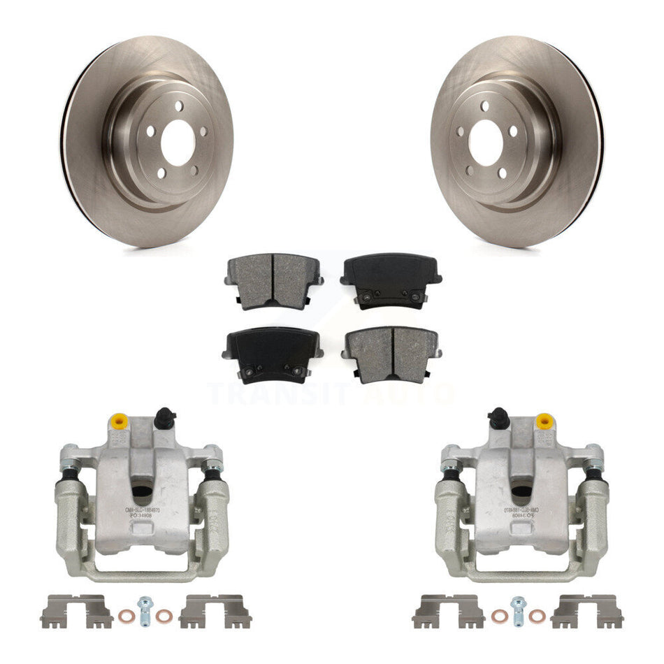 Rear Brake Caliper Rotor And Semi-Metallic Pad Kit For Dodge Charger With Police Package KC8-100433S