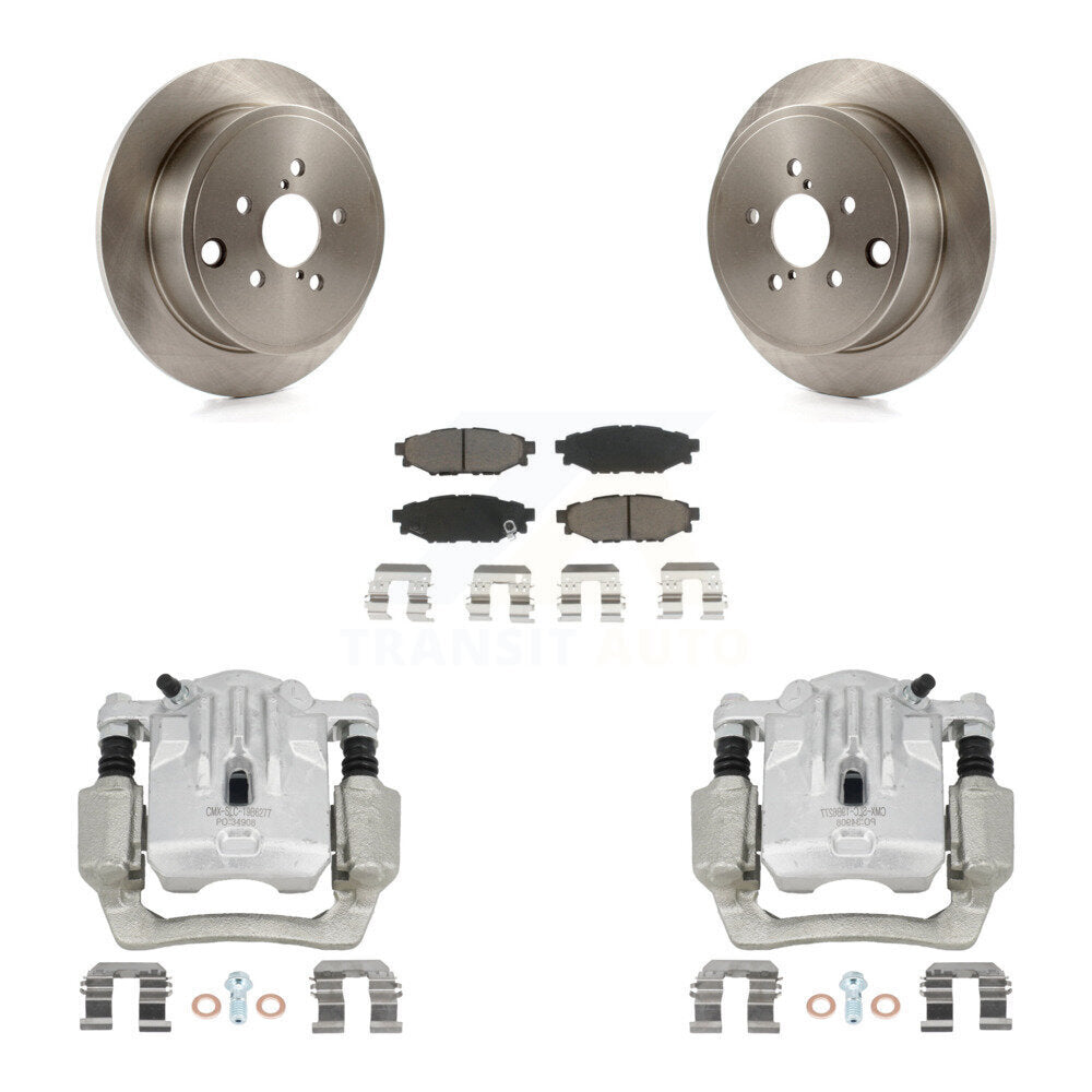 Rear Disc Brake Caliper Rotors And Ceramic Pads Kit For Subaru Outback Legacy KC8-100434C