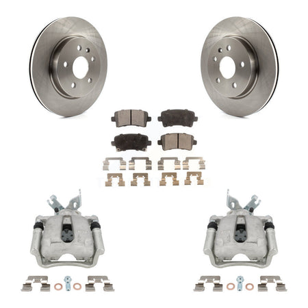 Rear Disc Brake Caliper Rotors And Semi-Metallic Pads Kit For Buick Regal LaCrosse 2.4L KC8-100435P