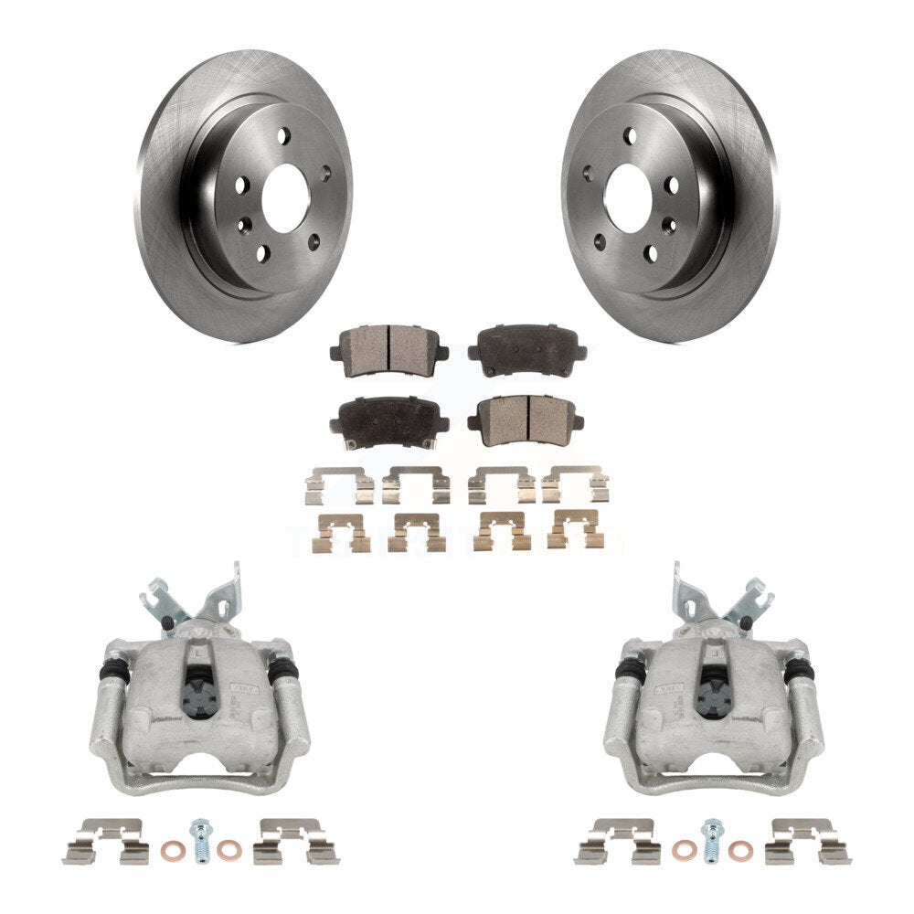 Rear Brake Caliper Rotor Semi-Metallic Pad Kit For Buick Regal LaCrosse Chevrolet Malibu KC8-100436P