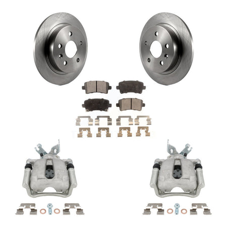 Rear Brake Caliper Rotor Semi-Metallic Pad Kit For Buick Regal LaCrosse Chevrolet Malibu KC8-100436P
