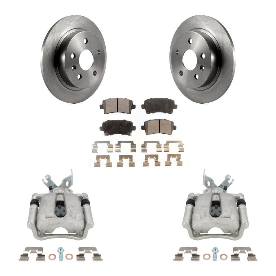 Rear Brake Caliper Rotor Semi-Metallic Pad Kit For Buick Regal LaCrosse Chevrolet Malibu KC8-100436P