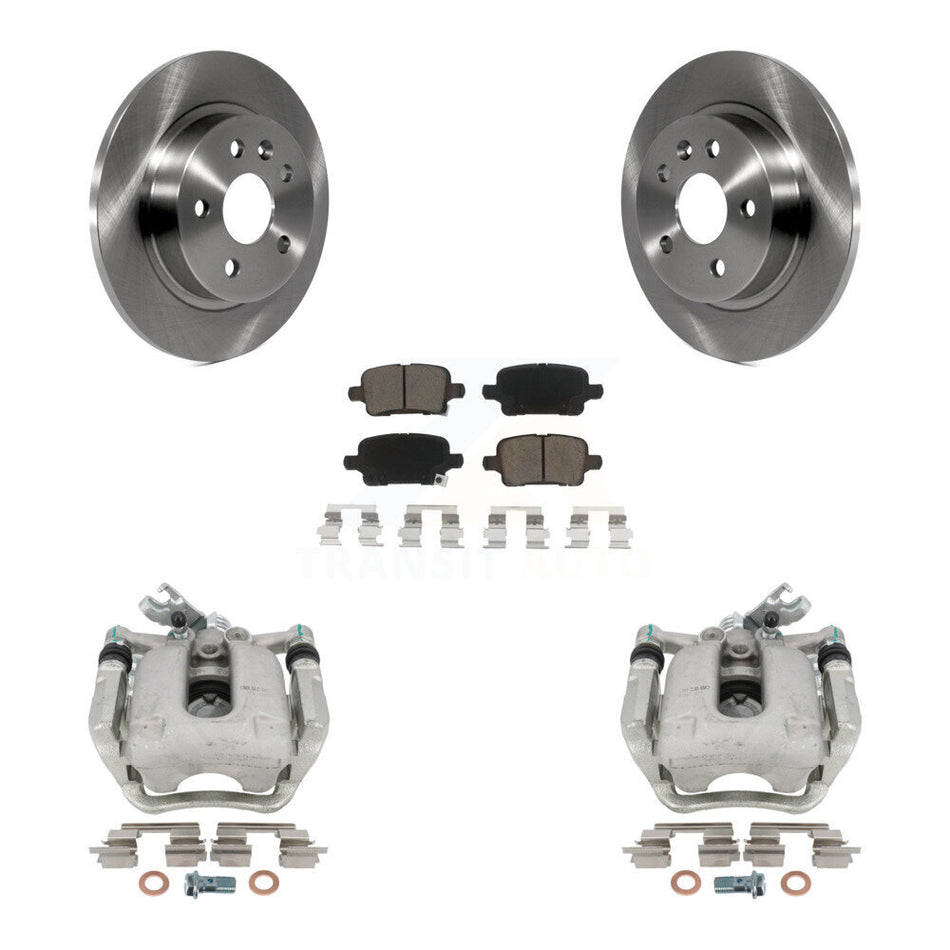 Rear Disc Brake Caliper Rotors And Ceramic Pads Kit For 2016 Chevrolet Cruze With 268mm Diameter Rotor KC8-100437C