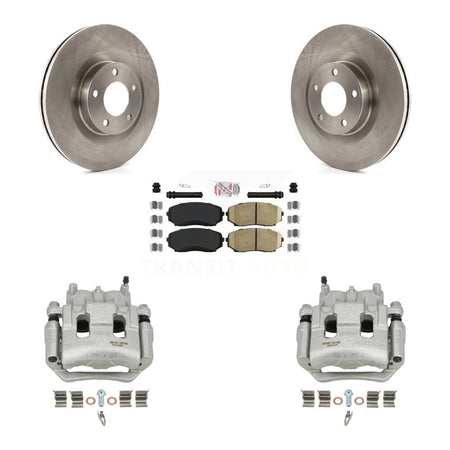 Front Disc Brake Caliper Rotors And Ceramic Pads Kit For Ford Edge Lincoln MKX KC8-100437N